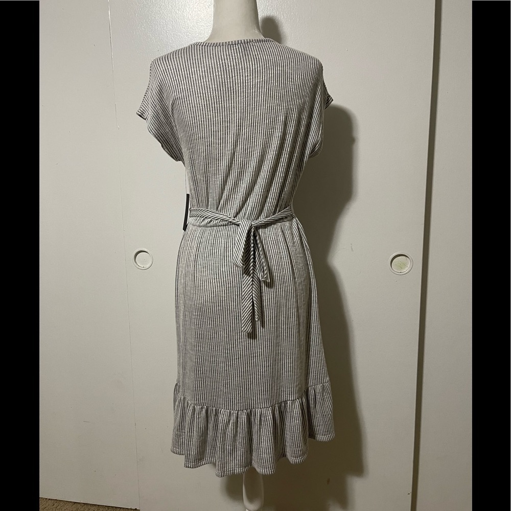 New with tag grey/ white stripe dress - Picture 2 of 4